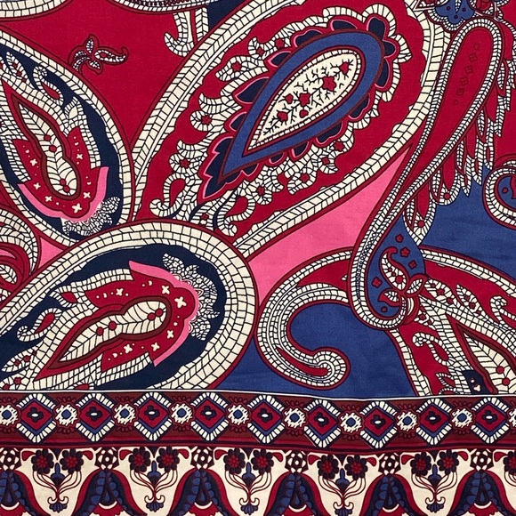 Charter Club Multi Color Paisley Straight Pencil Lined Pockets Size 14 SKU0443 - Picture 5 of 7